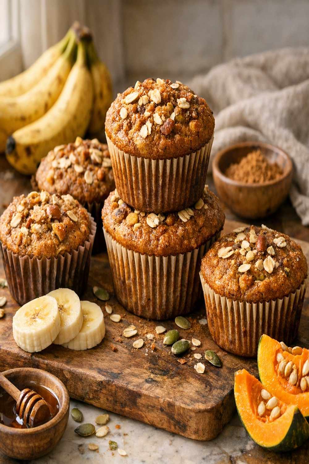 Banana Pumpkin Muffins Recipe