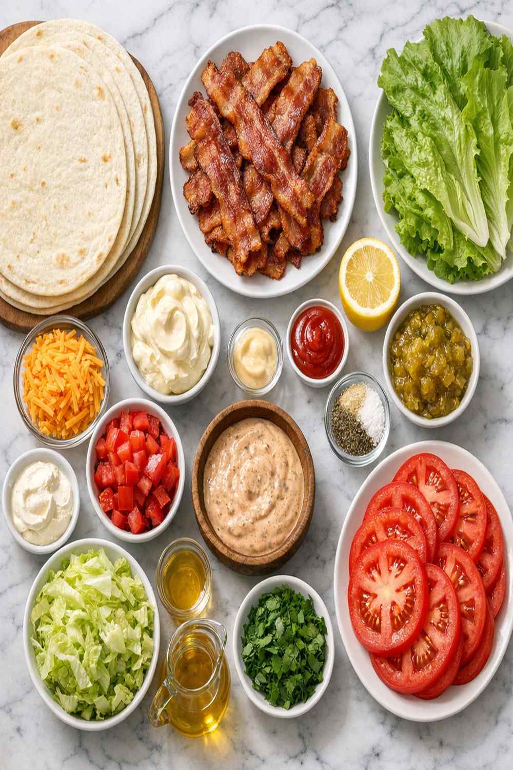 BLT Wraps With Secret Sauce Recipe ingredients