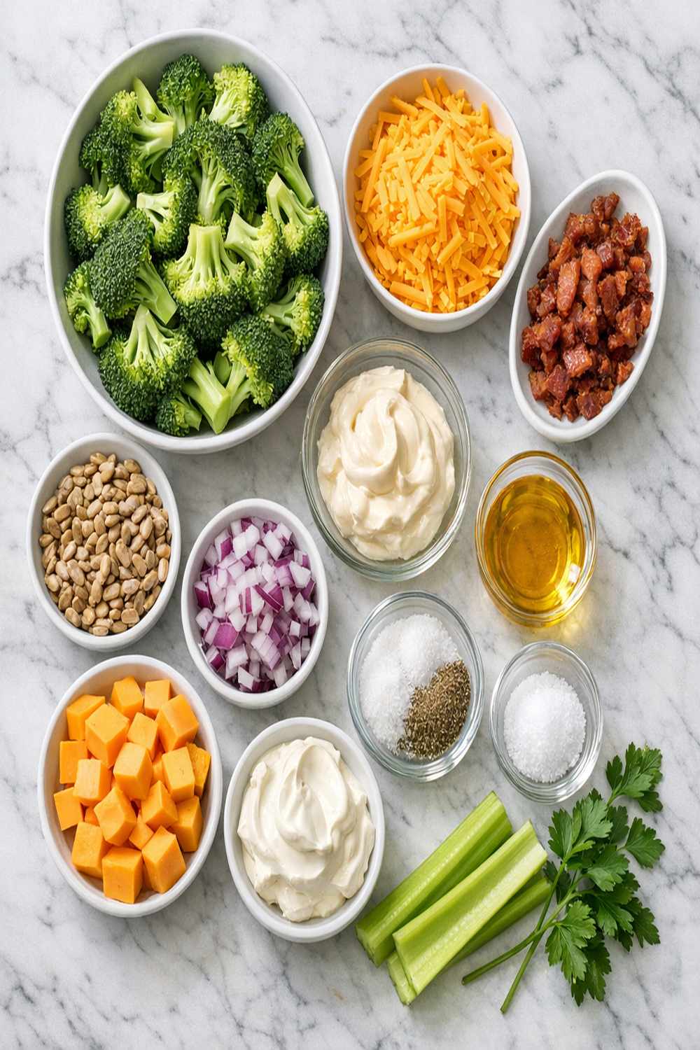 Broccoli And Cheese Salad Recipe ingredients