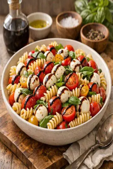 Caprese Pasta Salad With Balsamic Glaze Recipe