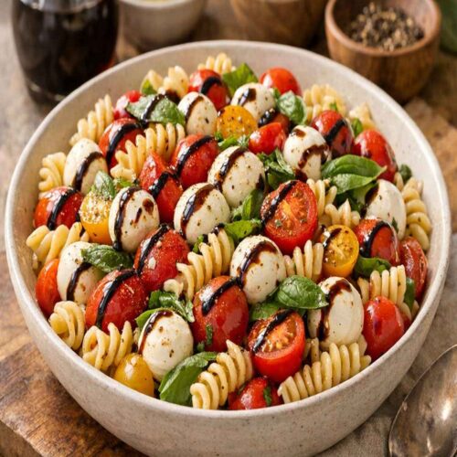 Caprese Pasta Salad With Balsamic Glaze Recipe