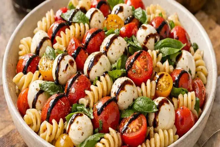 Caprese Pasta Salad With Balsamic Glaze Recipe