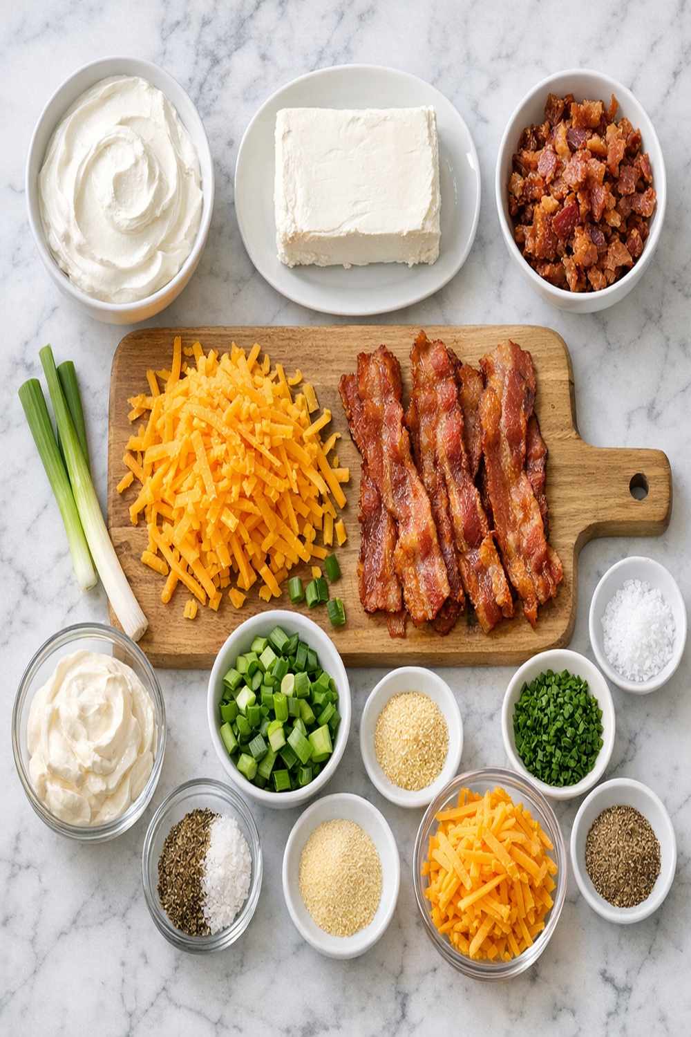 Cheddar Bacon Dip Recipe ingredients