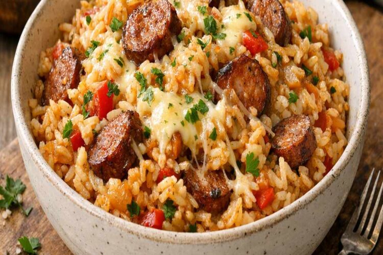 Cheesy Sausage Rice Recipe
