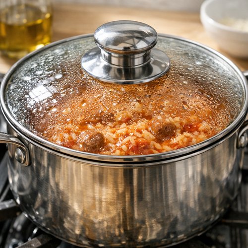 Step 5: Simmer and Cover to Cook the Rice Through