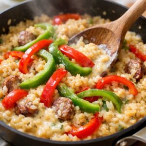 Cheesy Sausage Rice Recipe step 6