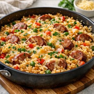 Cheesy Sausage Rice Recipe step 8