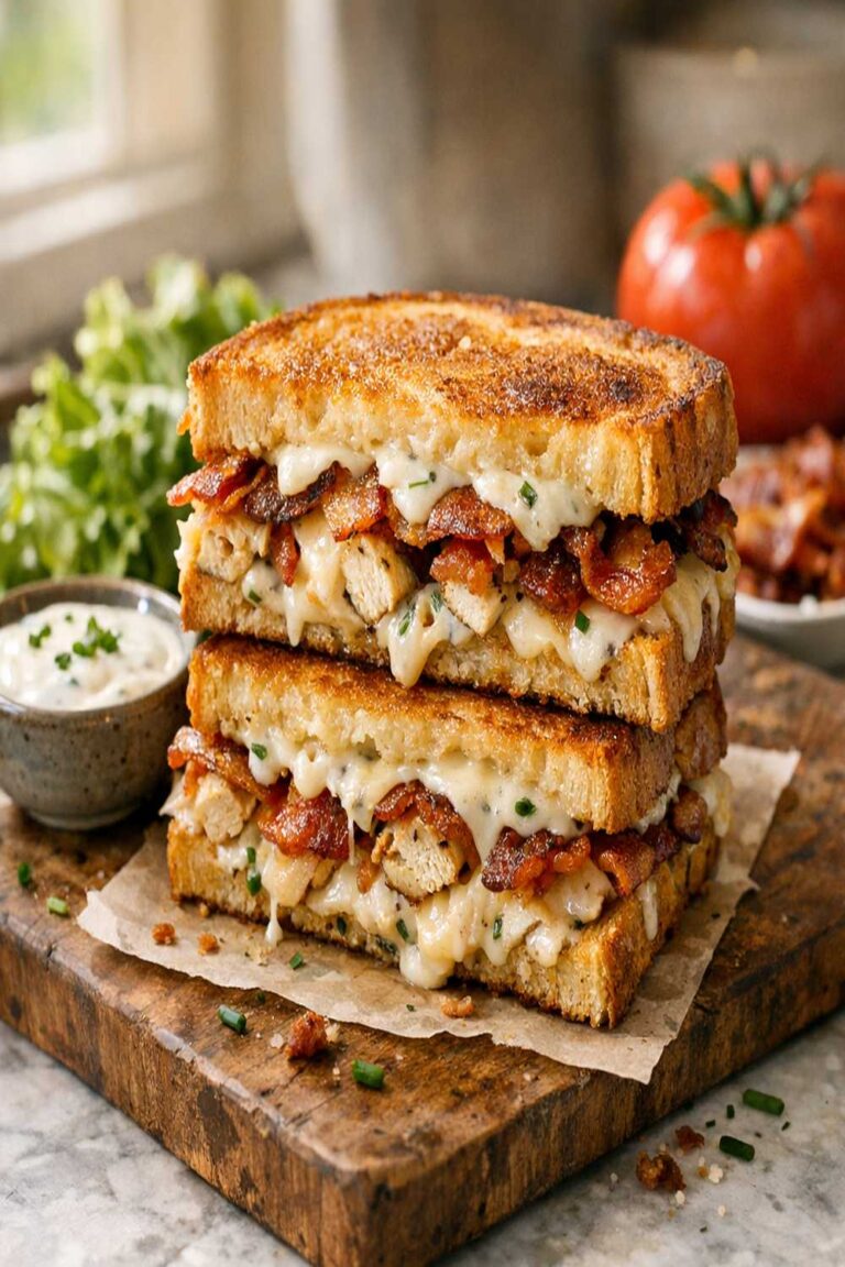 Chicken Bacon Ranch Grilled Cheese Recipe