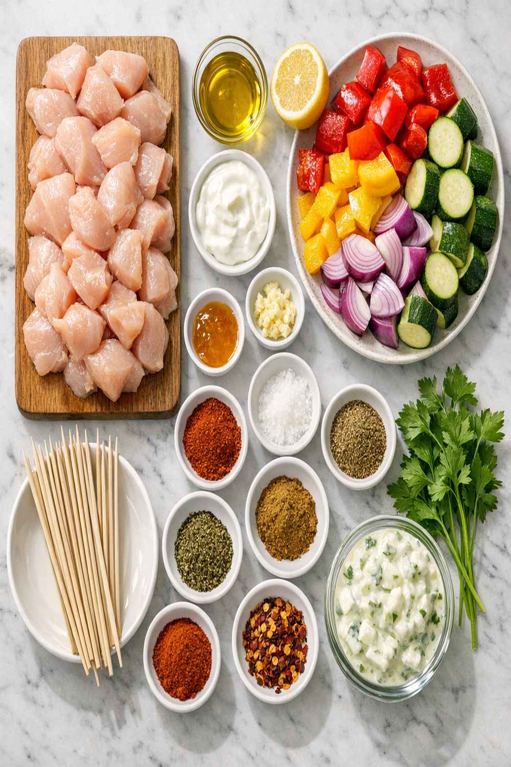 Chicken Kabobs In Oven Recipe ingredients