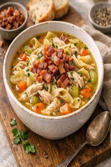 Chicken Noodle Soup With Bacon Recipe