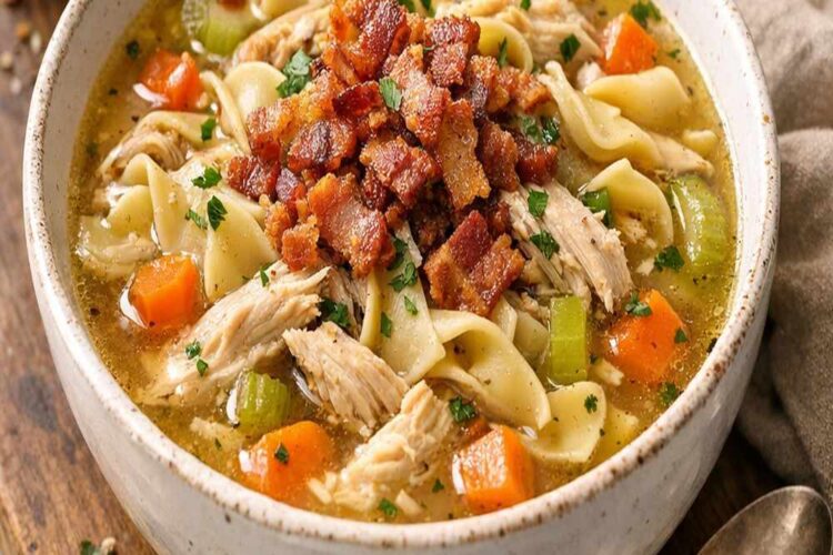 Chicken Noodle Soup With Bacon Recipe