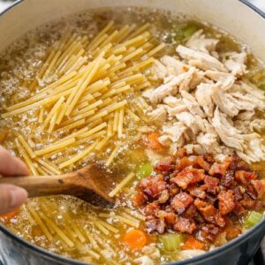 Chicken Noodle Soup With Bacon Recipe step 3