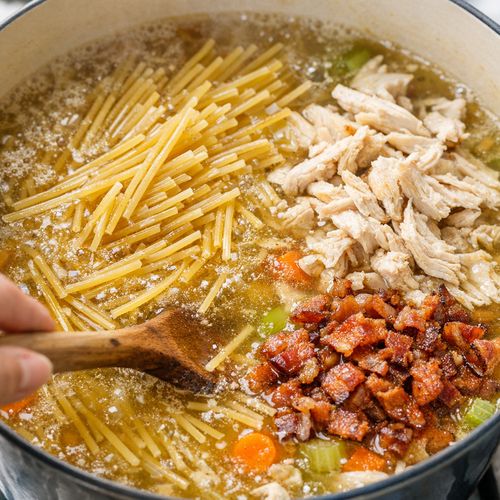 Step 4: Add the Pasta and Proteins