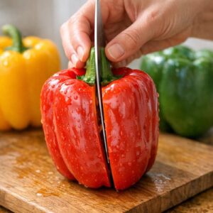 Chicken Rice Stuffed Peppers Recipe step 2