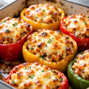 Chicken Rice Stuffed Peppers Recipe step 9