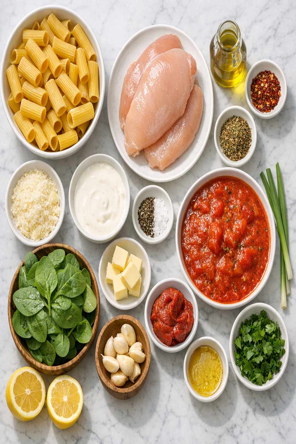 Chicken Rigatoni Recipe ingredients