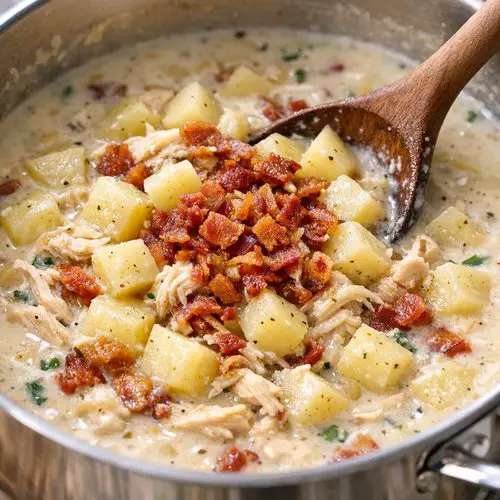 Step 6: Add Potatoes and Half the Bacon