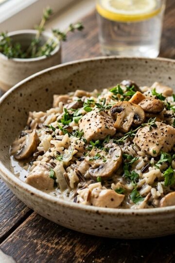 Cream Of Mushroom Chicken Rice Instant Pot