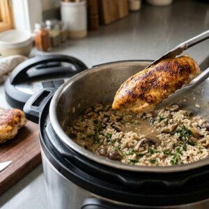 Cream Of Mushroom Chicken Rice Instant Pot step 6