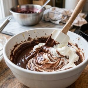 No Bake Chocolate Cherry Cheesecake Family Recipe step 5