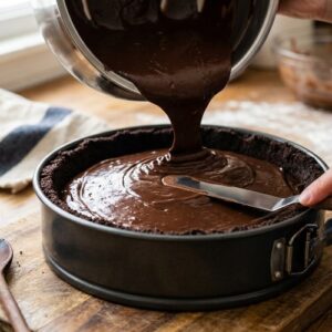 No Bake Chocolate Cherry Cheesecake Family Recipe step 6