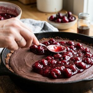 No Bake Chocolate Cherry Cheesecake Family Recipe step 8